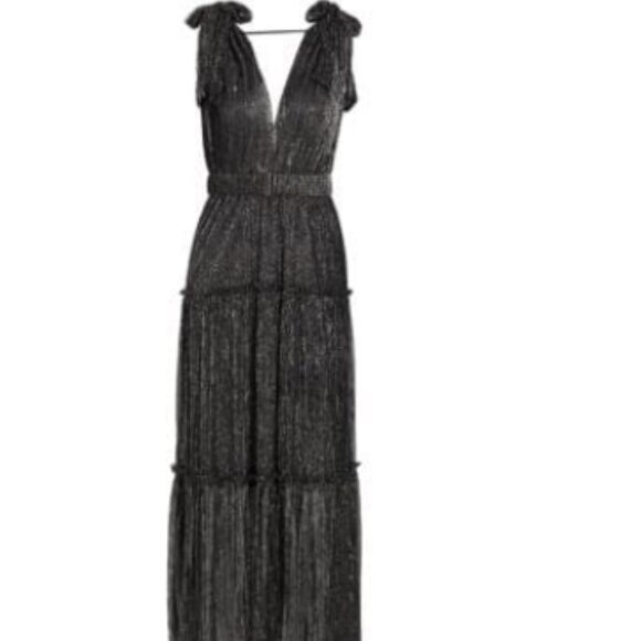 Sabina Musáyev Helena Metallic Tiered Maxi Dress - Picture 1 of 4